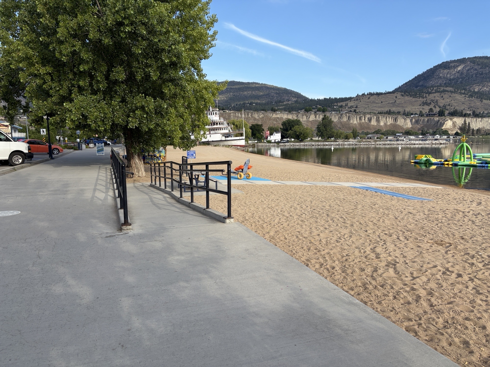 Ramp leading to mobi mat at Okanagan Lake