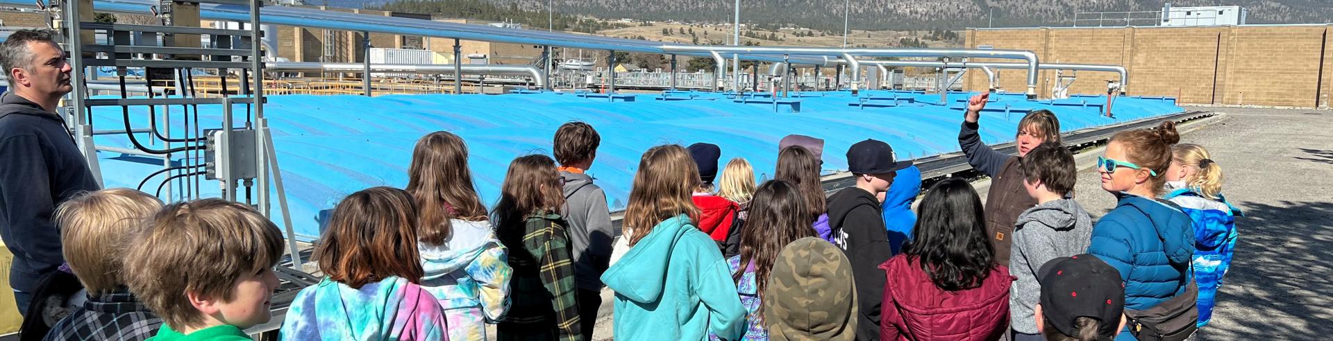 School tour of Wastewater Treatment Plant