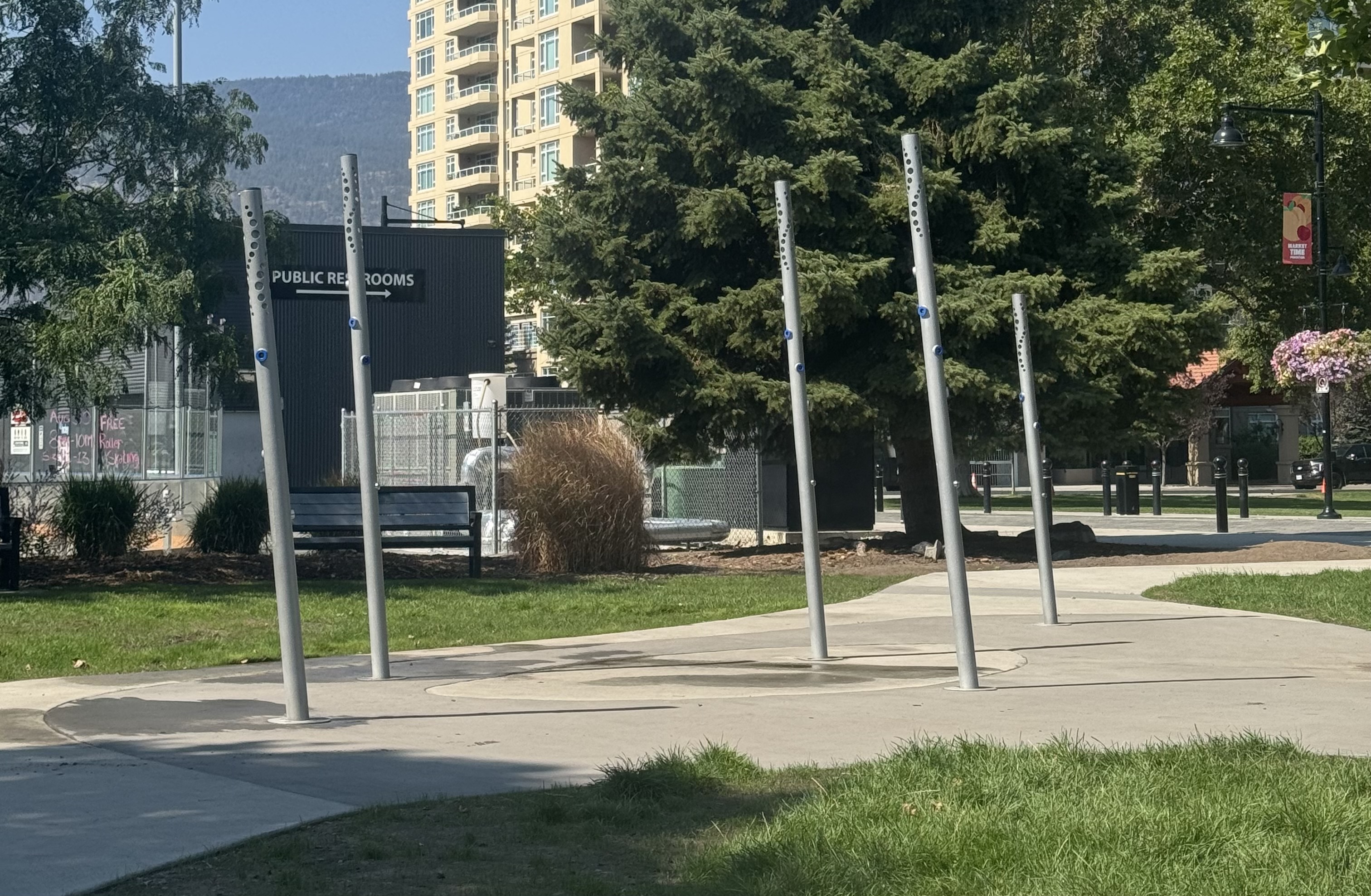 misting station at gyro park