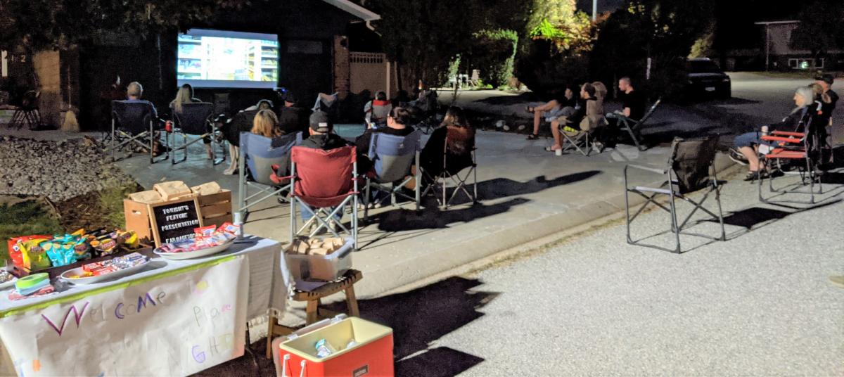 Outdoor movie night