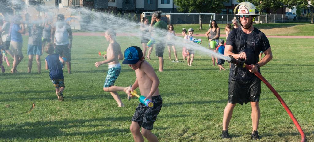 Love Local: Firefighters' water fight (Photo: Mike Biden)