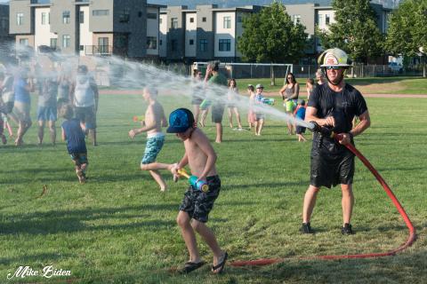 Love Local: Firefighters' water fight (Photo: Mike Biden)